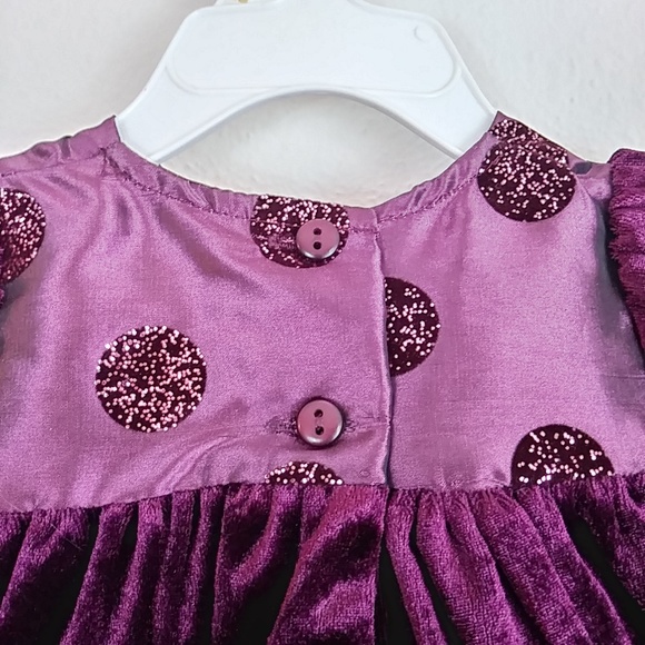Bonnie Baby purple velvet dress - Picture 4 of 6